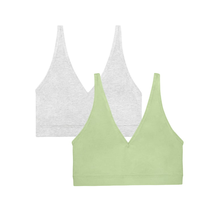  Smart & Sexy Women's Comfort Cotton Plunge Bralette, 2-Pack, Style-SA1420