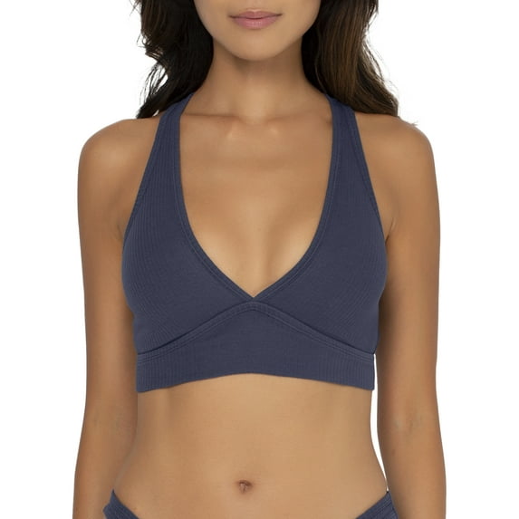 Smart & Sexy Women's Comfort Cotton Rib Cut-Out Racerback Bralette, Style-SA1415