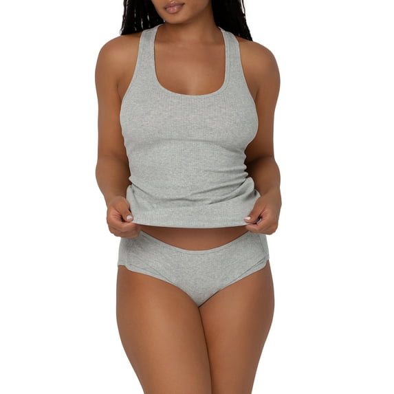 Smart & Sexy Women's Comfort Cotton Rib Tank & Shorts Sleepwear Set, S-3X
