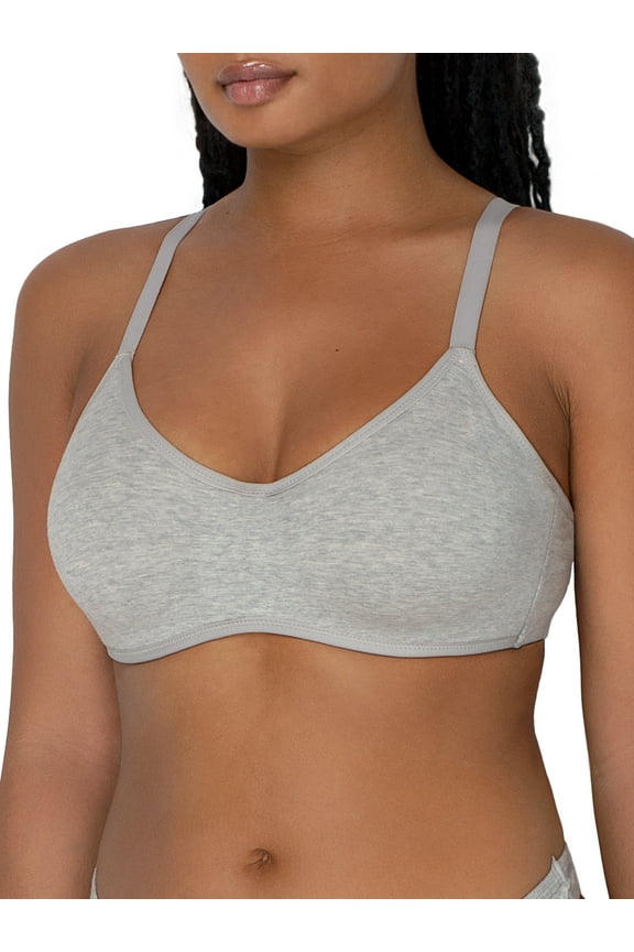 Women's Comfort Cotton Scoop Neck Unlined Underwire Bra, Style-SA1410
