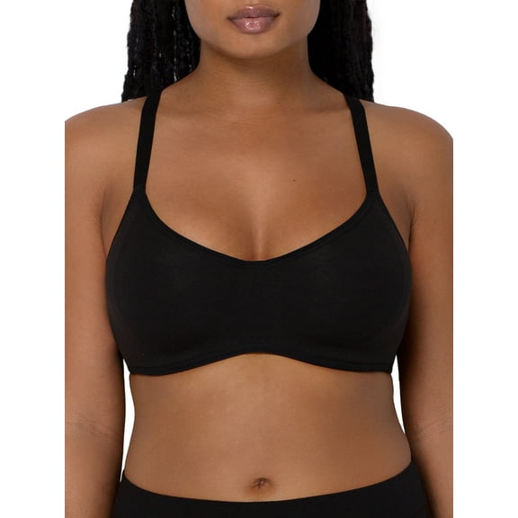 Smart & Sexy Women's Comfort Cotton Scoop Neck Unlined Underwire Bra, Style-SA1410
