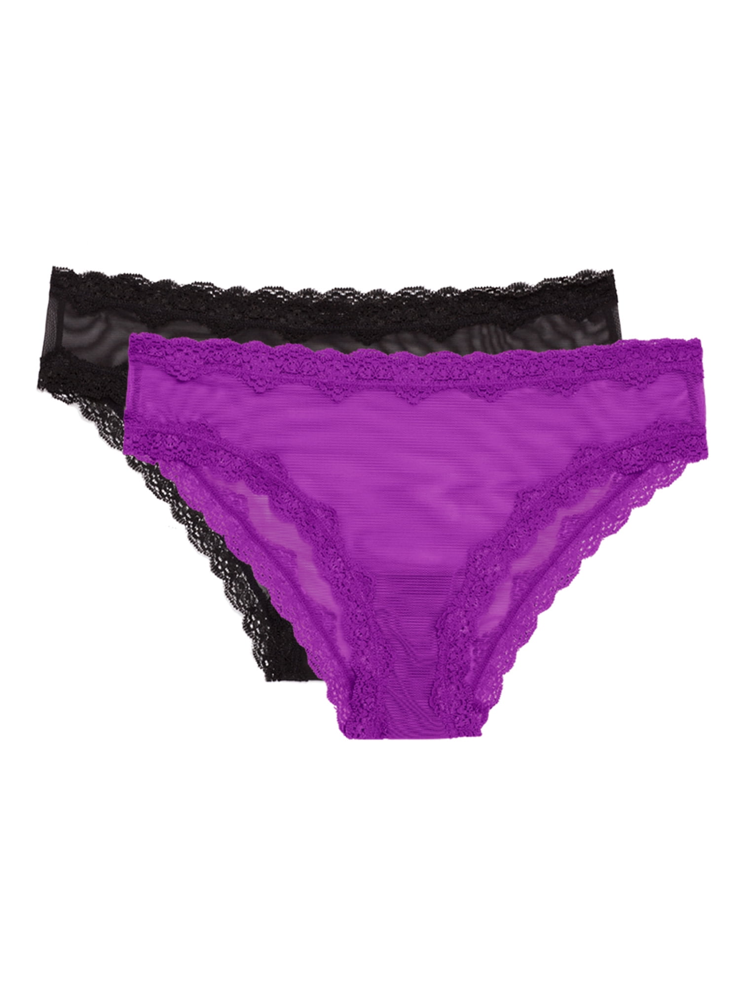 Coquette Womens Large Bra Magenta Purple Lace - Black Trim