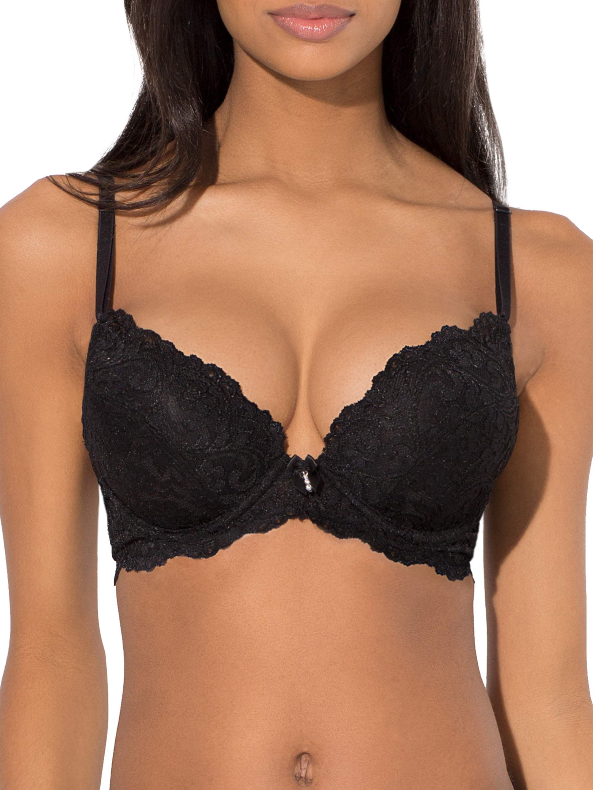 Victoria's Secret Bombshell Sexy Strap Push Up Bra, Add 2 Cups, Plunge  Neckline, Bras for Women, Very Sexy Collection, Black (32A) at   Women's Clothing store