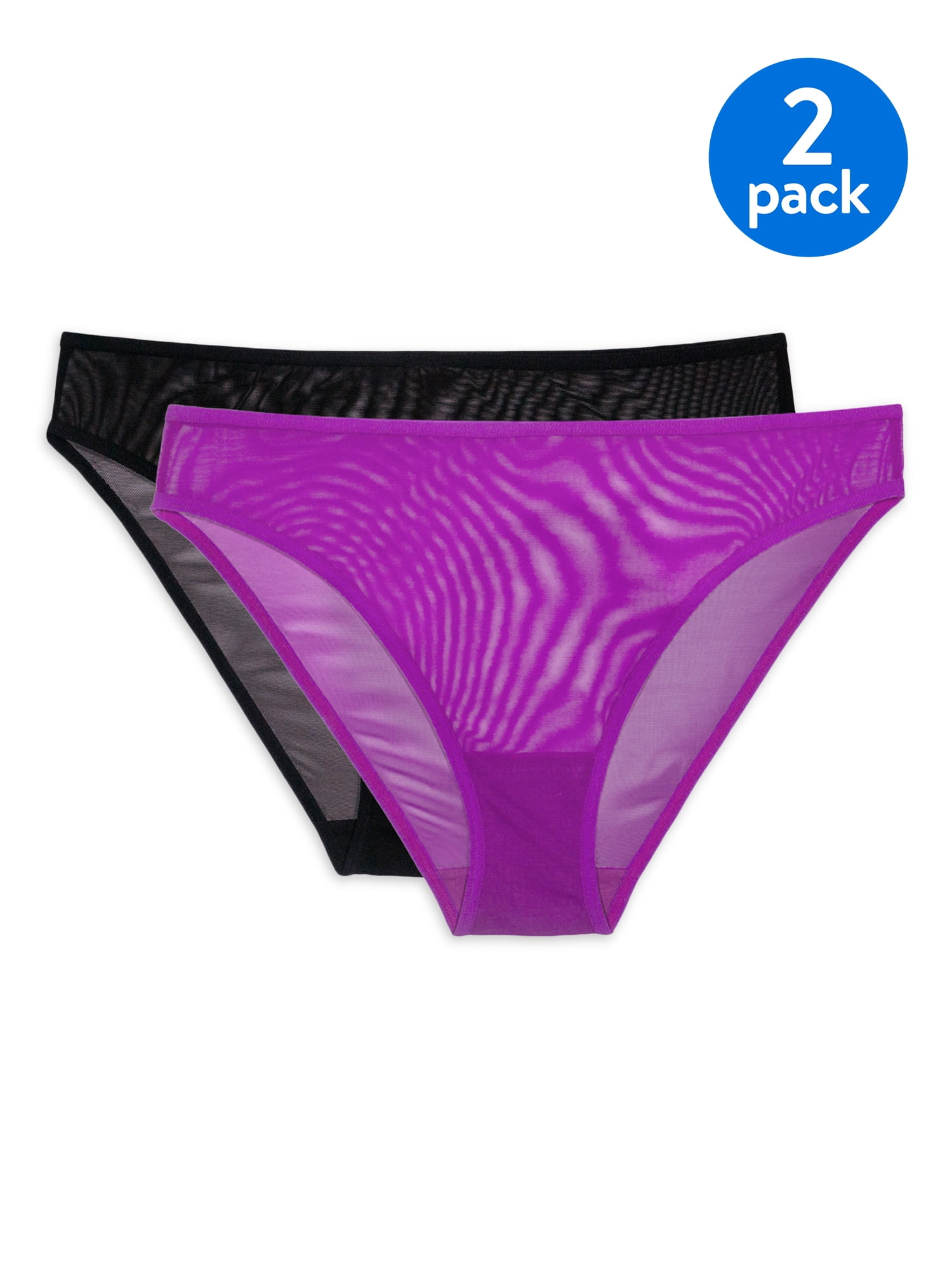 Smart & Sexy Women's Mesh High Leg Panty, 2-Pack, Style-SA1409