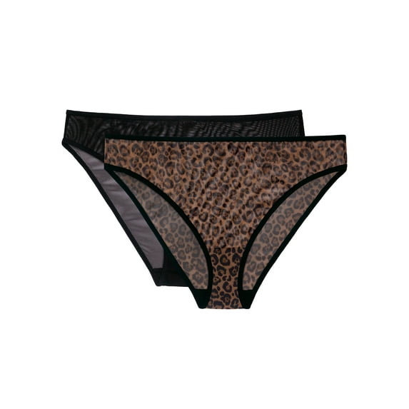 Smart & Sexy Women's Mesh High Leg Panty, 2-Pack, Style-SA1409