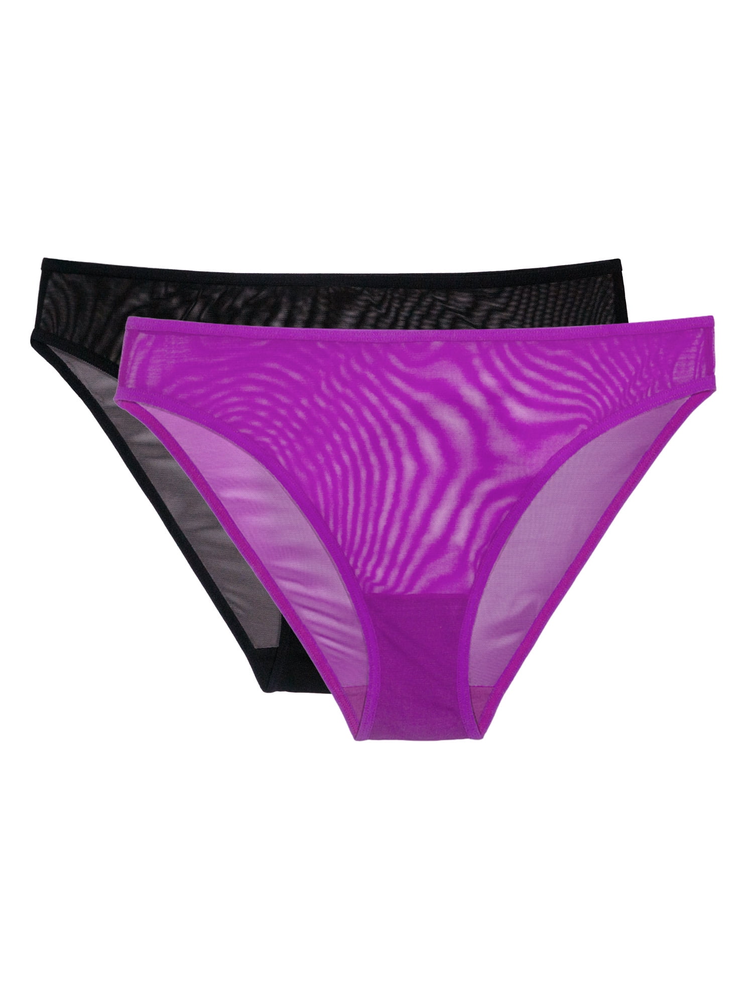 Smart & Sexy Women's Mesh High Leg Panty, 2Pack, StyleSA1409