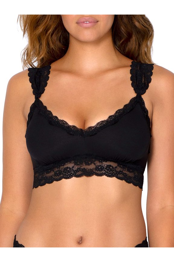 Women's Mesh & Lace Trim Bralette, Style-SA1394