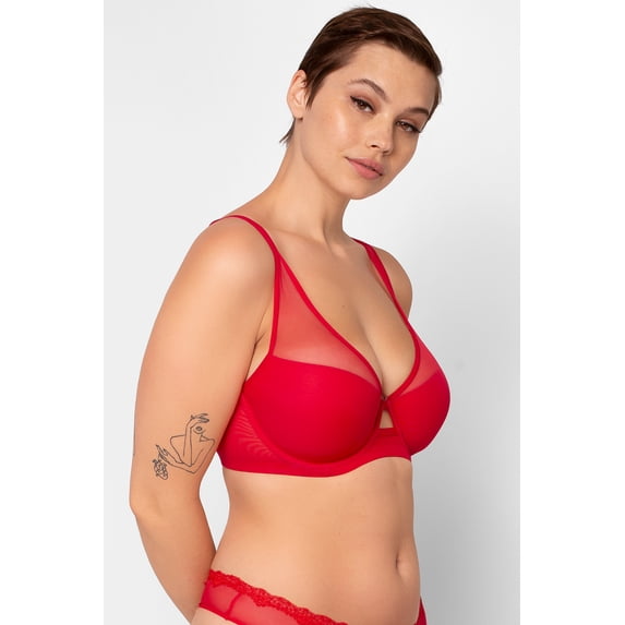 Smart & Sexy Women's Mesh Plunge Bra, Single and 2-Pack