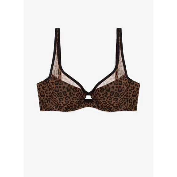 Smart & Sexy Women's Plunge Bra – Mesh Design for Alluring Lift and Comfort