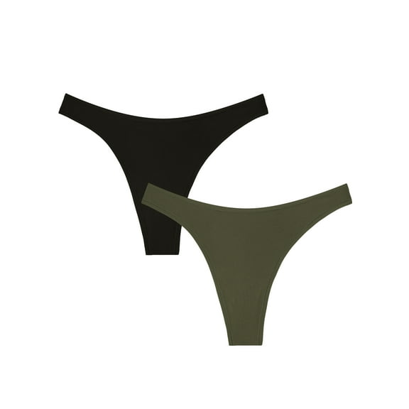 Smart & Sexy Women's Naked Dip Front Thong, 2-Pack, Style-SA1413S