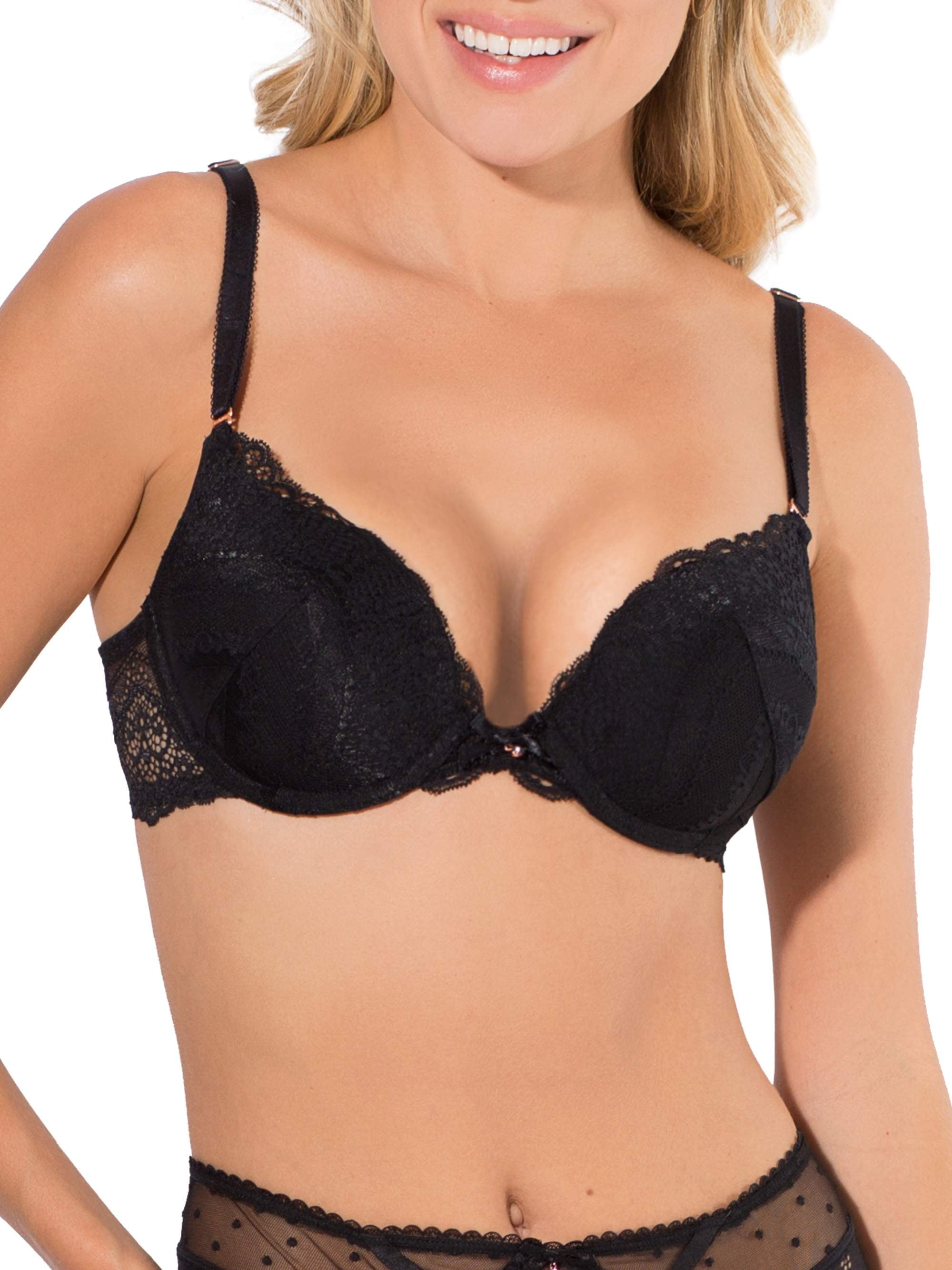 Smart & Sexy Women's Perfect Push-Up Bra, Black Hue (Lace), 36DDD :  : Clothing, Shoes & Accessories