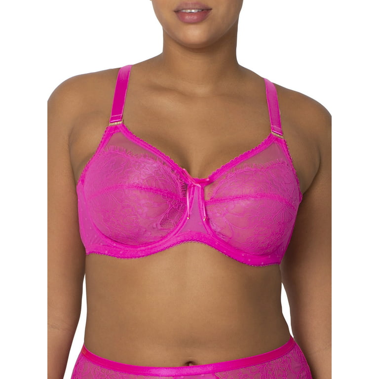 Smart & Sexy Women's Plus Size Retro Lace & Mesh Unlined Underwire Bra  Style-SA1017