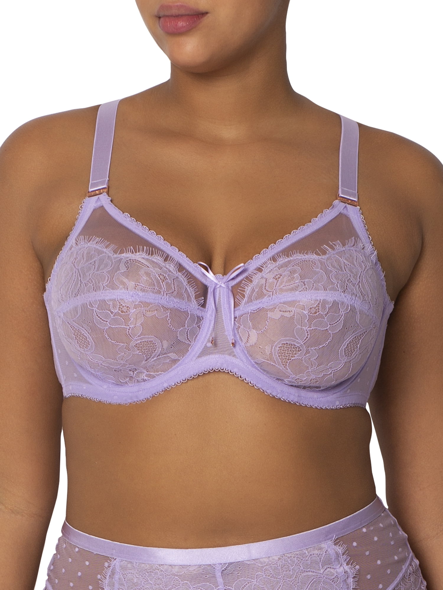 Smart & Sexy Women's Plus Size Retro Lace & Mesh Unlined Underwire Bra No  No Red 44g : Target