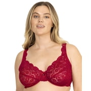 Smart & Sexy Womens Plus Size Signature Lace Unlined Underwire Bra with Added Support