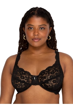 Women's Plus Size Signature Lace Unlined Underwire Bra with Added Support