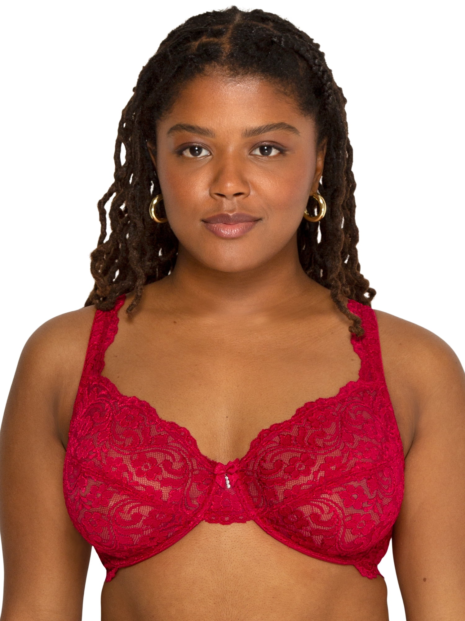 Smart & Sexy Women's Plus Size Signature Lace Unlined Underwire Bra with Added Support - Walmart.com