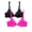 BLACK HUE/ ELECTRIC PINK, variant on Smart & Sexy Women's Sheer Mesh Demi Underwire Bra, Single and 2-Pack