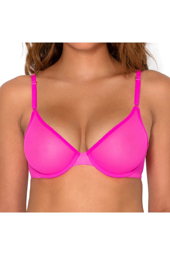 Women's Sheer Mesh Demi Underwire Bra, Single and 2-Pack