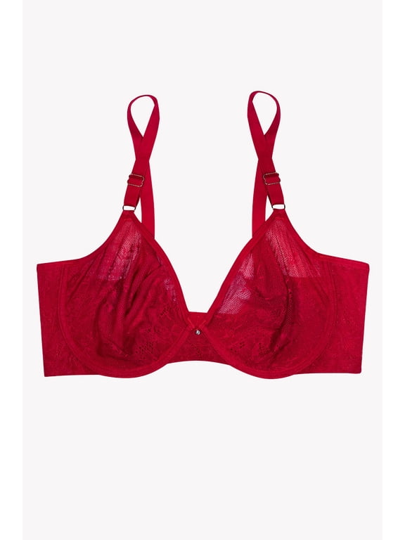 Women's Sheer Mesh Demi Underwire Bra