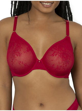 Smart & Sexy Women's Plus Size Retro Lace & Mesh Unlined Underwire Bra No  No Red 38dd : Target
