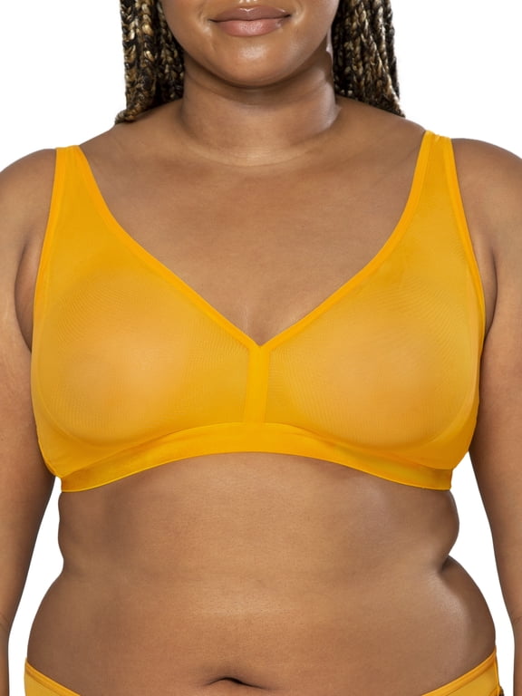 Women's Sheer Mesh Plunge Bralette, Style-SA1422