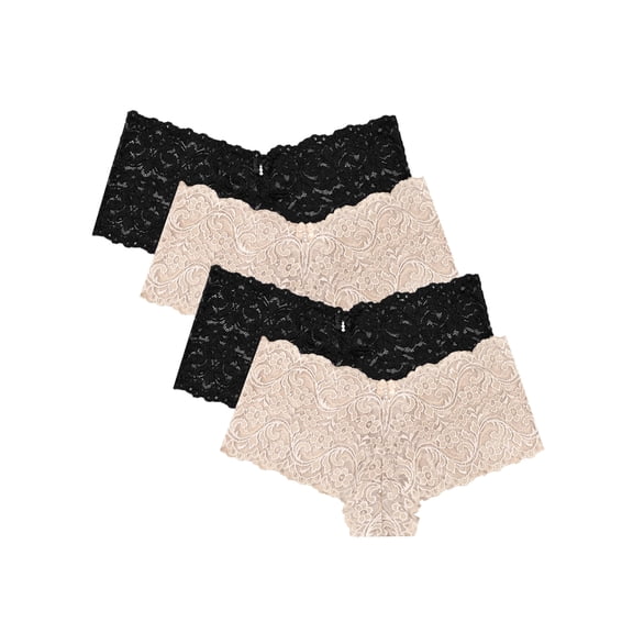 Smart & Sexy Women's 4-Pack Signature Lace Cheeky Panty