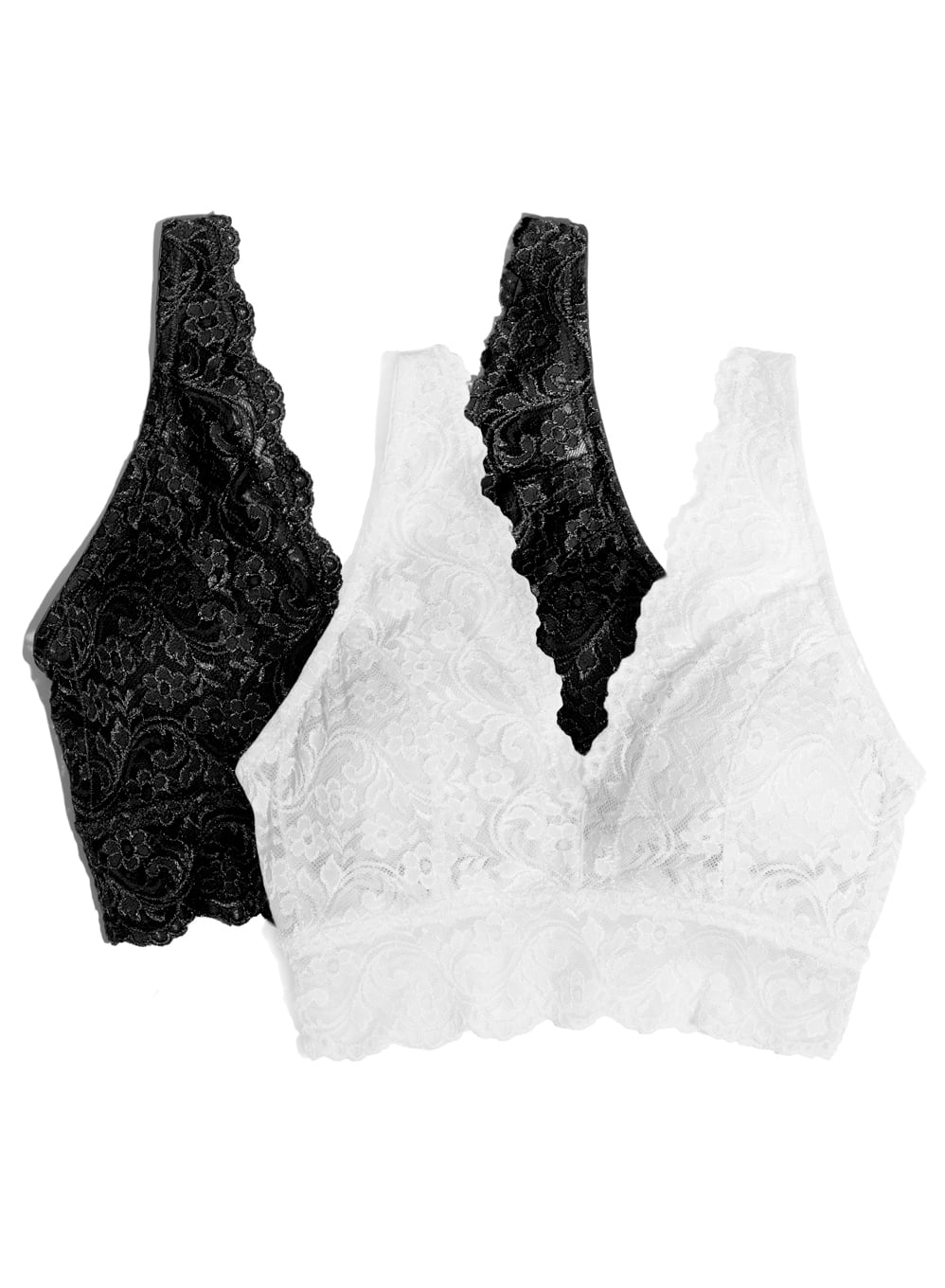 Smart & Sexy Women's Signature Lace Deep V Bralette, 2-Pack