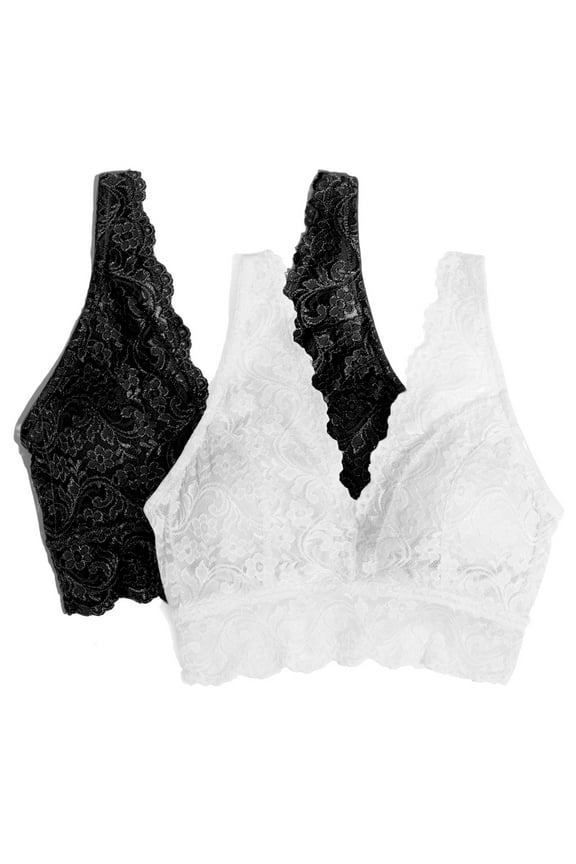 Women’s Signature Lace Deep V Bralette, 2-Pack, Style-SA1372
