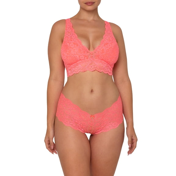 Smart & Sexy Women's Signature Lace Deep V Bralette, 2-Pack
