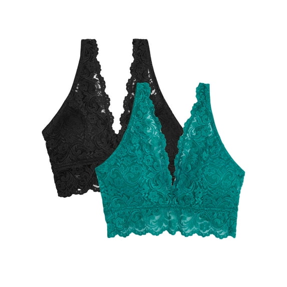 Smart & Sexy Women's 2-Pack Signature Lace Deep V Bralette