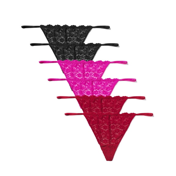 Smart & Sexy Women's Signature Lace G String Thong Panty, 6-Pack