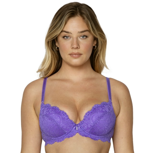 Smart & Sexy Women's Signature Lace Push Up Bra, Single and 2-Pack