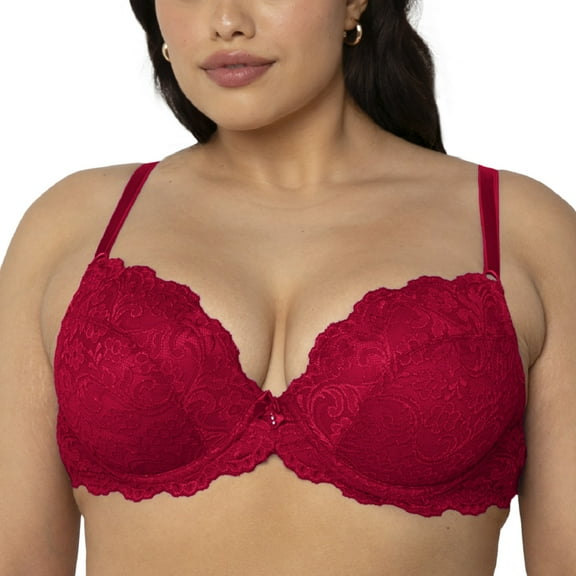 Smart & Sexy Women's Signature Lace Push Up Bra, Single and 2-Pack