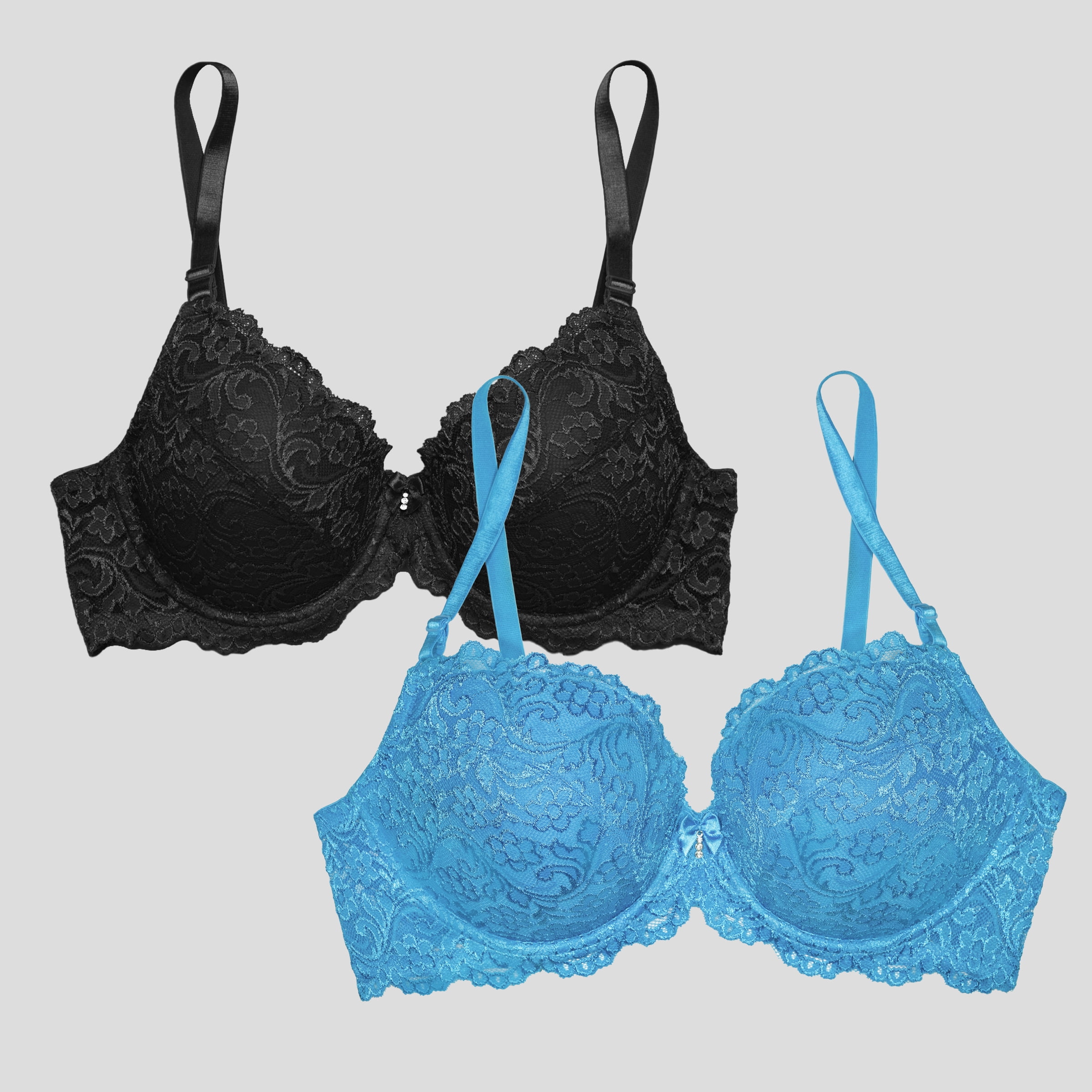 Smart & Sexy Women's Signature Lace Push Up Bra, Single and 2-Pack ...