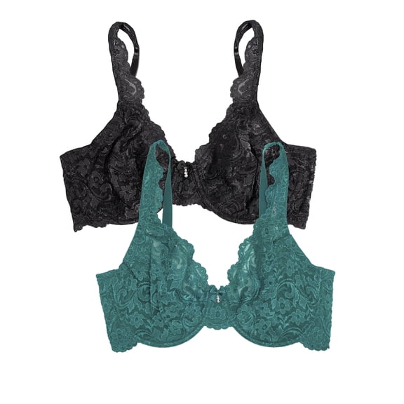 Smart & Sexy Women's Signature Lace Unlined Underwire Bra, Single and 2-Pack