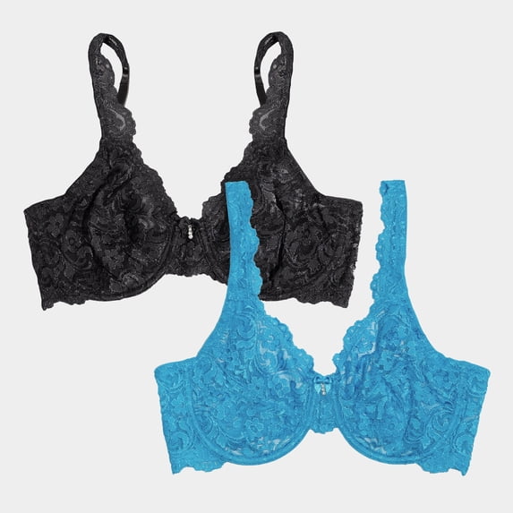 Smart & Sexy Women's 2-Pack Signature Lace-Unlined Underwire Bra