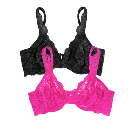 Smart & Sexy Women's Signature Lace Unlined Underwire Bra, Single and 2-Pack