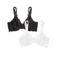 thumbnail image 1 of Smart & Sexy Women's 2-Pack Signature Lace Unlined Underwire Bra, 1 of 5