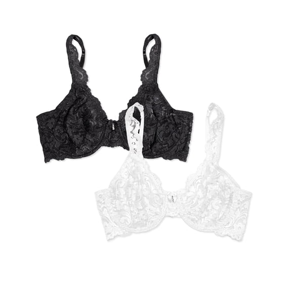 Smart & Sexy Women's 2-Pack Signature Lace Unlined Underwire Bra