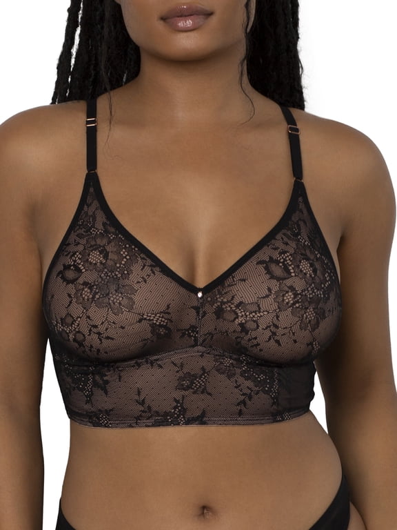 Women's Smooth Lace Longline Bralette Style-SA1451