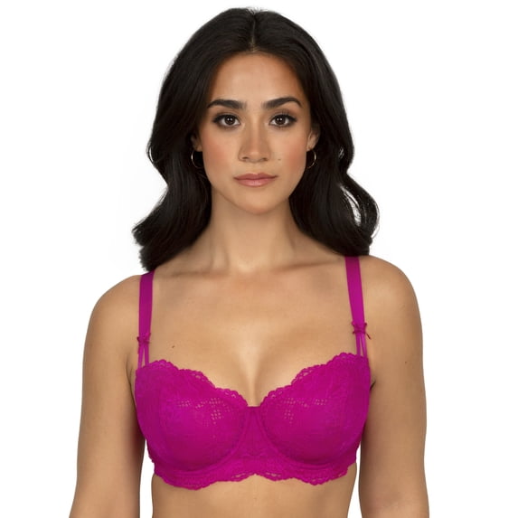 Smart & Sexy Women's Temptation Lace Balconette Bra