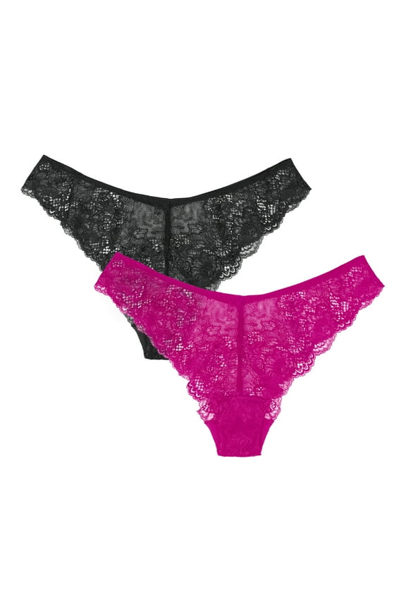 Women's 2-Pack Temptation Lace Brazilian Panty