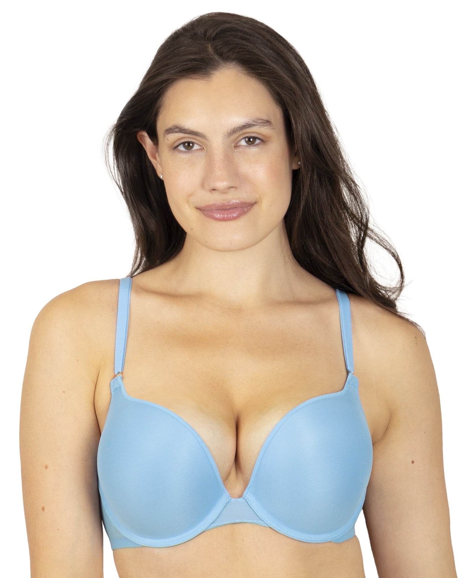 Smart & Sexy Women's Underwire Push-Up Bra in Azure Blue