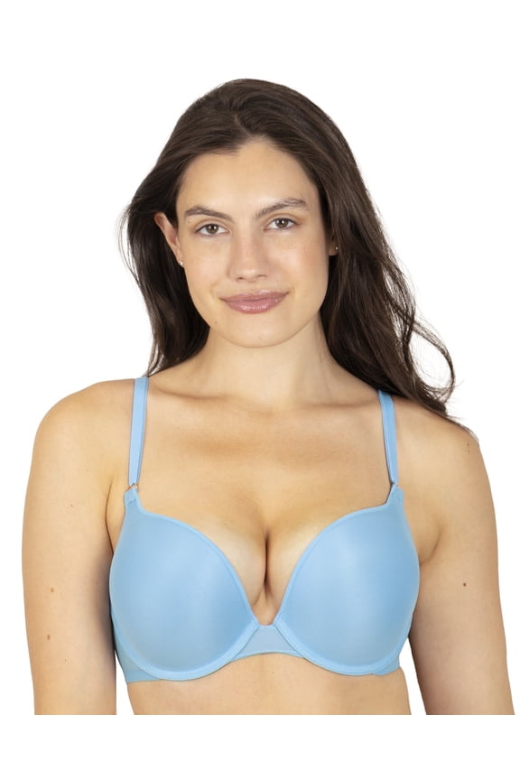 Women's Underwire Push-Up Bra in Azure Blue
