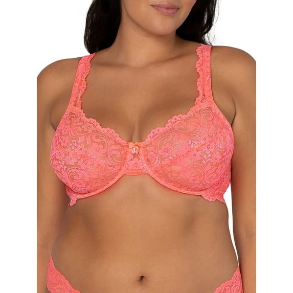 Smart & Sexy Womens Curvy Signature Lace Unlined Underwire Bra, Style-SA964