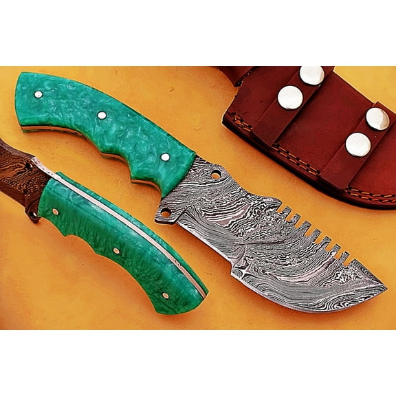 Smart & Sharp Custom Handmade Damascus Steel Hunting Knife/Tracker Knife SS-17352