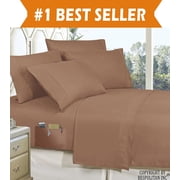 Smart Sheet with Side Storage Pockets on Fitted Sheet Queen Taupe