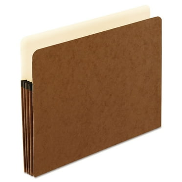 Pendaflex 1524EAM Smart Shield 3.5 in. Expansion Letter Size File Pocket - Red Fiber (10/Box)