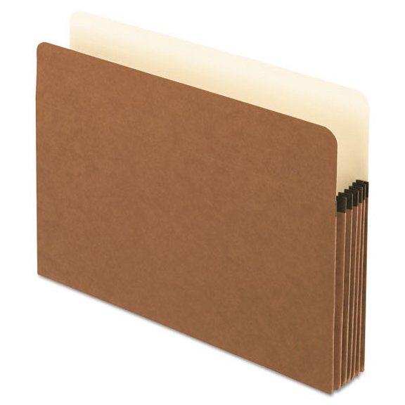 Smart Shield File Pocket, 5.25" Expansion, Letter Size, Red Fiber, 10/box | Bundle of 2 Boxes
