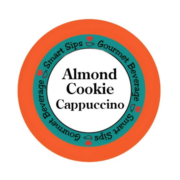 Smart Sips Coffee Almond Cookie Cappuccino Single Serve Cups, 24 Count, Compatible With All Keurig K-cup Machines
